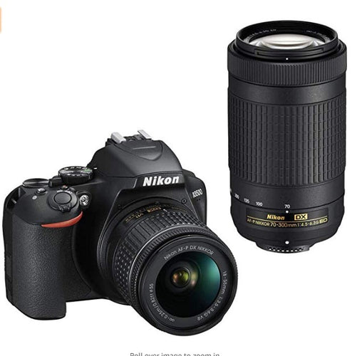 Nikon D3500 DX-Format DSLR Two Lens Kit with AF-P DX NIKKOR 18-55mm f/3.5-5.6G VR & AF-P DX NIKKOR 70-300mm f/4.5-6.3G ED, Black