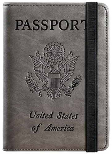 Passport Holder Cover Wallet RFID Blocking Leather Card Case Travel Document Organizer