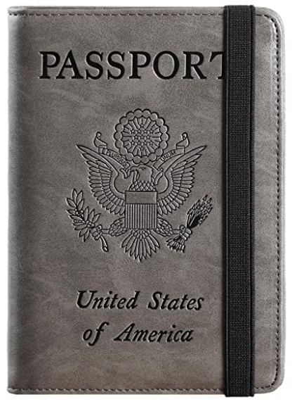 Passport Holder Cover Wallet RFID Blocking Leather Card Case Travel Document Organizer